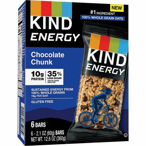 Kind LLC dba Kind Snacks  Snack Bars, Energy, KIND, Chocolate Chunk, 6/BX, Multi