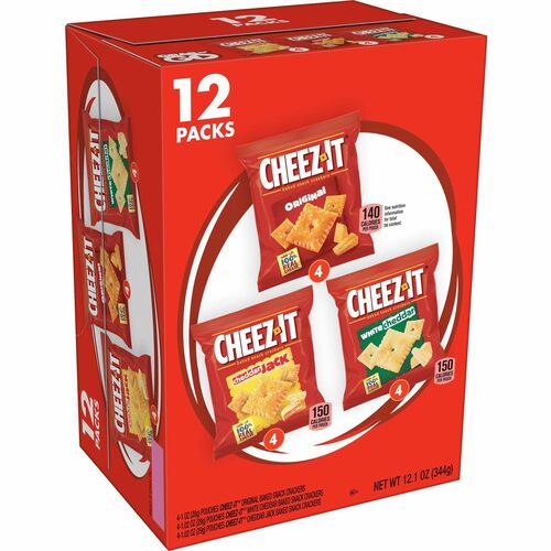 Keebler Co.  Crackers, Cheezit, Original/Cheddar/Cheddar Jack,12/BX,RD