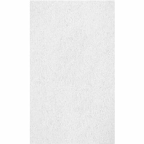 Genuine Joe  Floor Pads, f/Polishing, 14"x28", 5/CT, White-GJOH8066