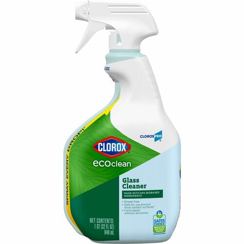Clorox Company  Glass Cleaner,Spray Bottle,32 fl oz,GN/BE