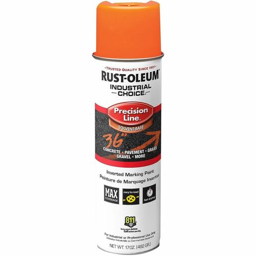 Rust-Oleum  Spray Paint,Marking,M1600,SolventBased,Precision,17oz,FLOE