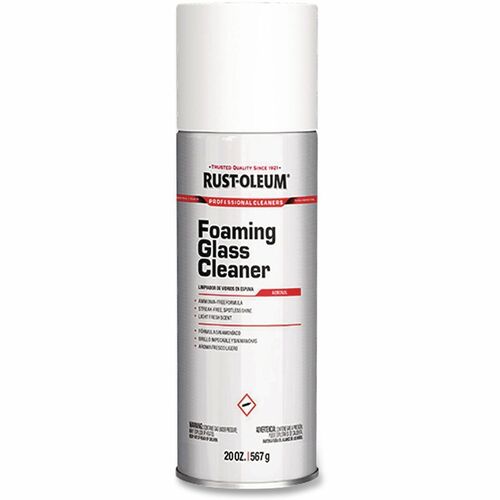 Rust-Oleum  Cleaner,f/Glass,Foaming,Aerosol,LowDrip,AmmoniaFree,20oz,CR