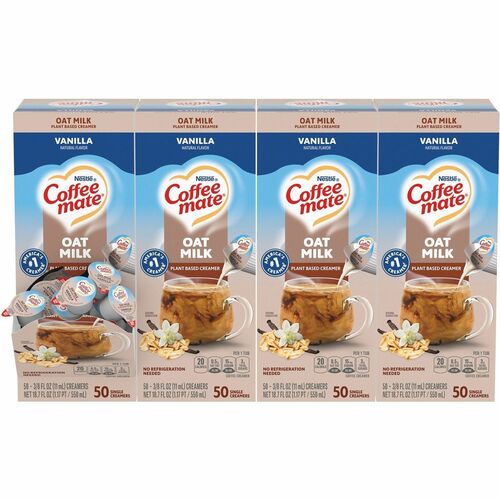 Nestle USA  Creamer,Single Tubs,Oat Milk Vanilla,0.375oz,50/BX,4BX/CT,MI