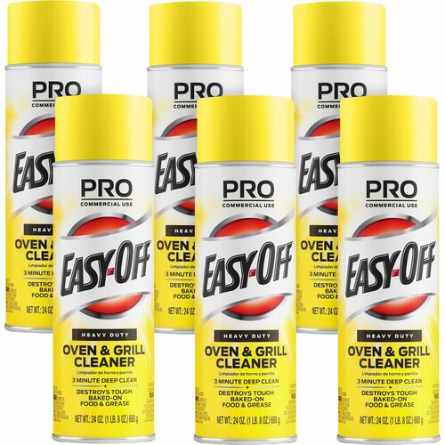 Reckitt Benckiser  Cleaner Spray,f/Oven/Grill,Pro,Heavy-duty,24oz,6/CT,White