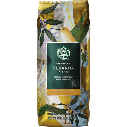 Starbucks  Coffee, Veranda Blend, Blonde, Whole Bean, 1 lb, 6/CT, Brown