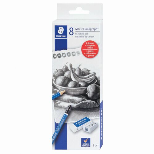 Staedtler  Pencil Set,w/GraphitePencils/Eraser/Sharpener,Multi