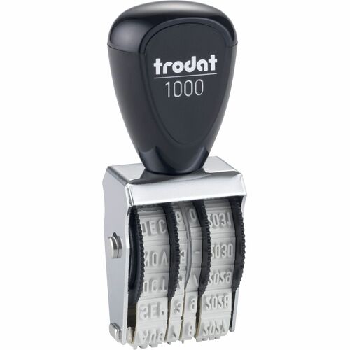 Trodat USA  Date Stamp, Rubber, Size 1, 4-Band, Month/Day/Year, Multi