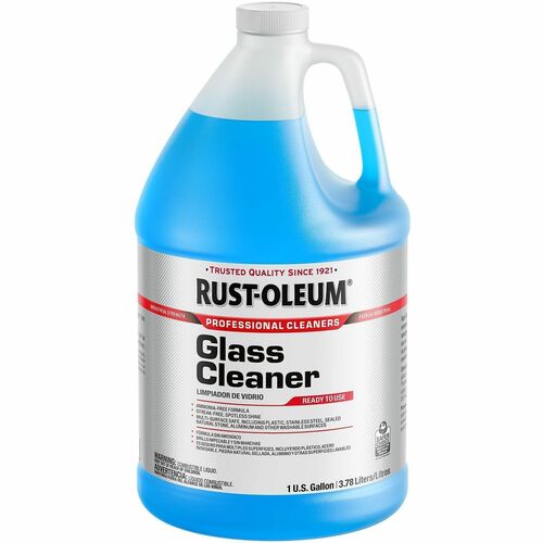 Rust-Oleum  Cleaner,f/Glass,Ammonia-Free,Streak-Free,1Gallon,Blue