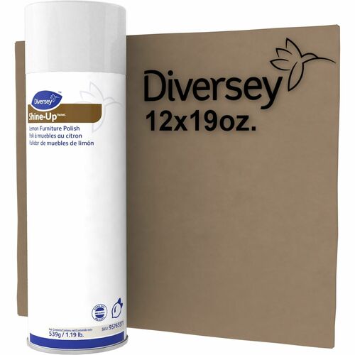 Diversey Care  Furniture Polish,Shine-Up,RTU Aerosol,Lemon,12/CT,19oz,WE-DVO95765571