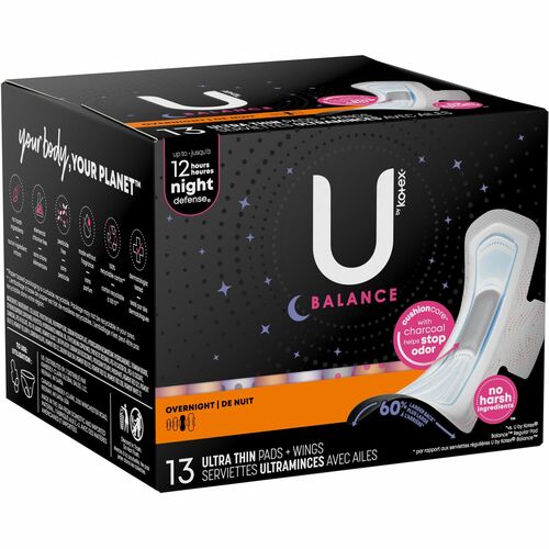 Kimberly-Clark Professional  Feminine Pads,Balance,UltraThin,Overnight,w/Wings