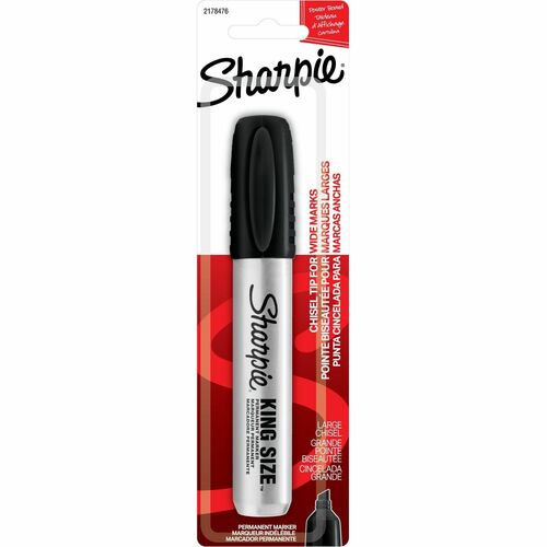 Newell Brands  Marker, Permanent, King Size, Chisel Point, Black