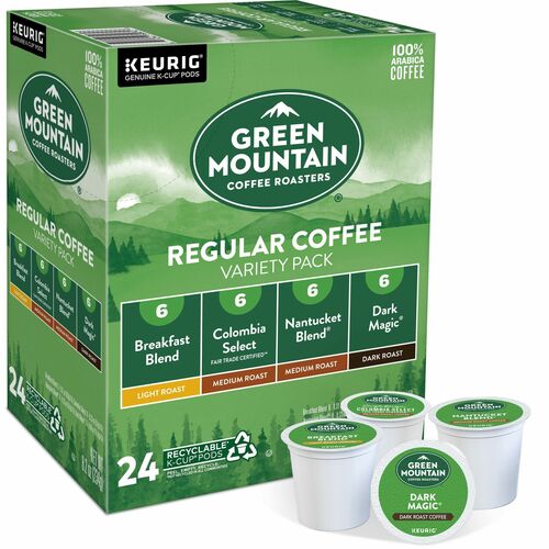 Green Mountain  Coffee,Variety,Dark/Medium/Light Roast,K-Cup,24/BX-GMT9974