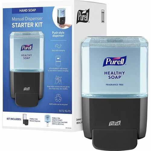 Gojo  Hand Soap Kit,w/Refill/Dispenser,PushStyle,1200ml,GPHT-GOJ50721GFS