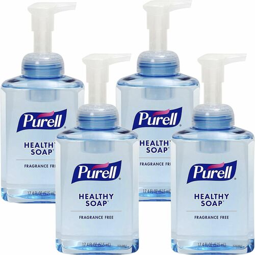 Gojo  Hand Soap, Foam,Fragrance-free,17.4oz Pump, 4/CT, Clear-GOJ501604CT