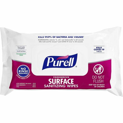 Gojo  Sanitizing Wipes,Foodservice,9"x7-2/5",72/PK,WE-GOJ937112