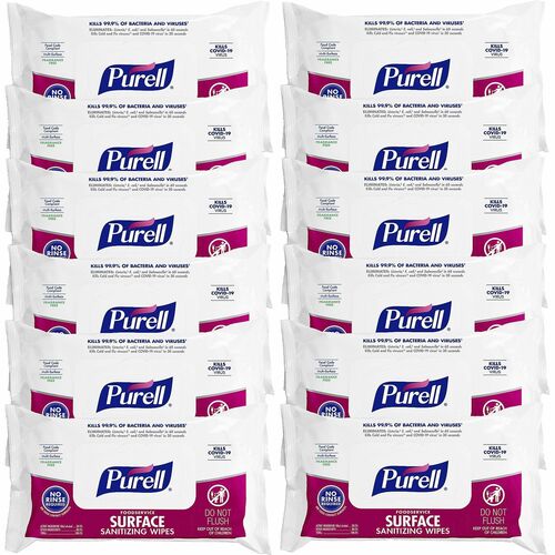 Gojo  Sanitizing Wipes,Foodservice,9"x7-2/5",72/PK,12PK/CT,WE-GOJ937112CT