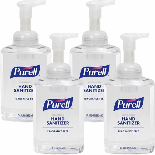 Gojo  Foaming Hand Sanitizer, Pump Bottle, 17.4oz, 4/CT, Clear-GOJ500904CT