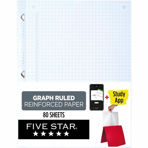 Mead  Filler Paper,Graph,Triangular Holes,80 Sheets,8-1/2"x11",WE