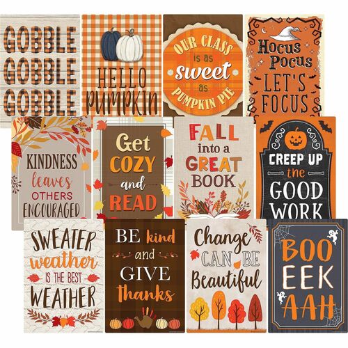 Teacher Created Resources  Posters,f/Classroom,Fall,11"x15-3/4",12/PK