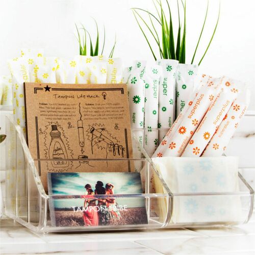 Tampon Tribe  Bathroom Organizer,f/Tampons/Pads/Liners,2/CT