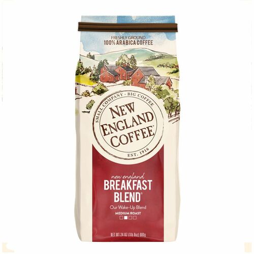 New England Coffee  Coffee,Medium Roast,Breakfast Blend,24 oz,4/CT