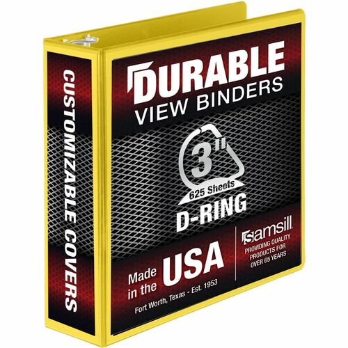 Samsill  Binder,D-Rings,625-Sht Capacity,3"Cap,YW