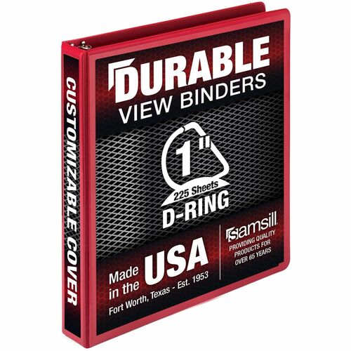 Samsill  Binder,D-Rings,225-Sht Capacity,1"Cap,RD