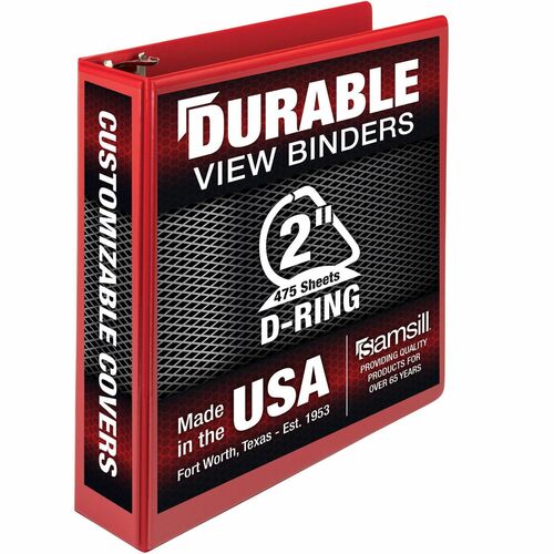Samsill  Binder,D-Rings,475-Sht Capacity,2"Cap,RD