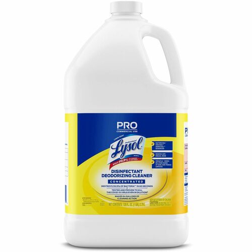 Reckitt Benckiser  Disinfectant Cleaner,Concentrate,128 oz,Lemon Scent,YW