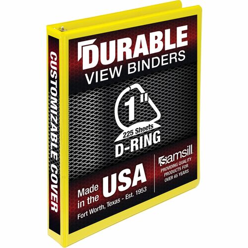 Samsill  Binder,D-Rings,225-Sht Capacity,1"Cap,YW
