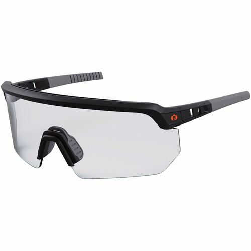 Ergodyne  Safety Glasses,Blade Style,Anti-Fog,Clear Lens/BK-EGO55002