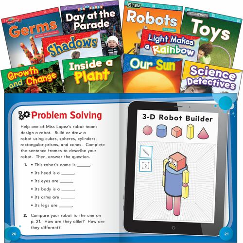 Shell Education Teacher Created Materials  Book Set,STEM,Math/Science,1st Grade,10/ST