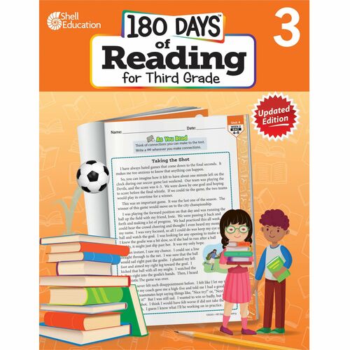 Shell Education Teacher Created Materials  Workbook,180 Days,Reading,2nd Edition,3rd Grade
