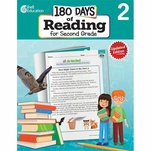 Shell Education Teacher Created Materials  Workbook,180 Days,Reading,2nd Edition,2nd Grade