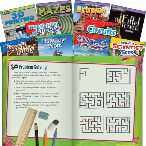 Shell Education Teacher Created Materials  Book Set,STEM,Math/Science,4th Grade,10/ST