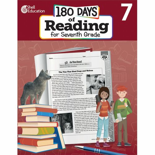 Shell Education Teacher Created Materials  Workbook,180 Days,Reading,2nd Edition,7th Grade