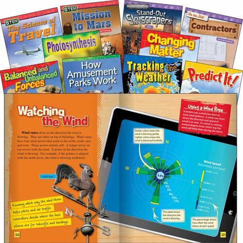 Shell Education Teacher Created Materials  Book Set,STEM,Math/Science,3rd Grade,10/ST
