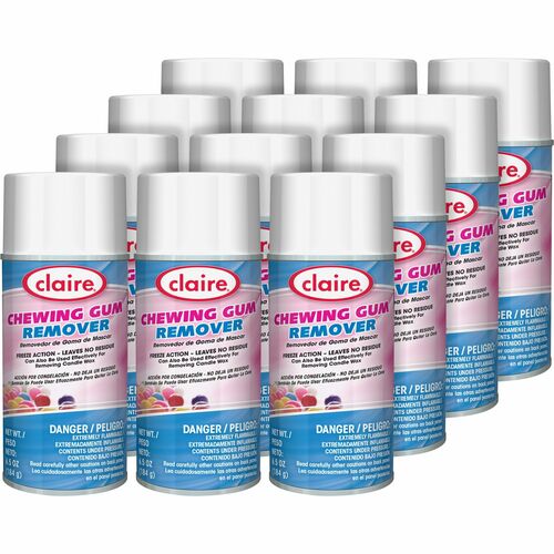 Claire Manufacturing Co  Gum Remover,Freezes Substance,6.5 oz,12/CT