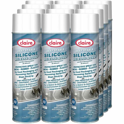 Claire Manufacturing Co  Silicone Spray,f/Food-Processing Equipment,11 oz,12/CT