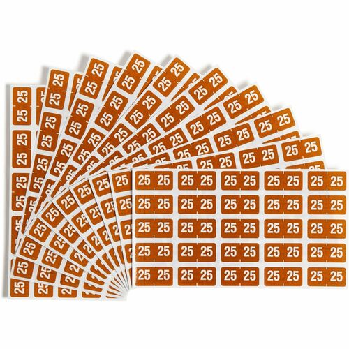 Smead  Year Labels, ETS 2025, Color-coded, 1"x1/2", 250/PK, Brown
