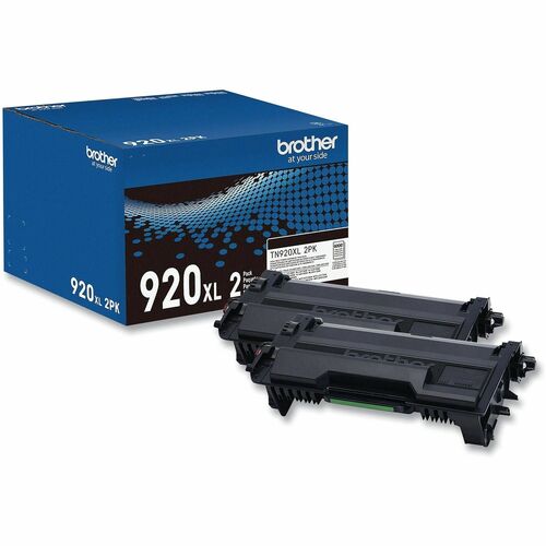 Brother  TN920XL2PK High-Yield Toner, 12,000 Page-Yield, Black, 2/Pack