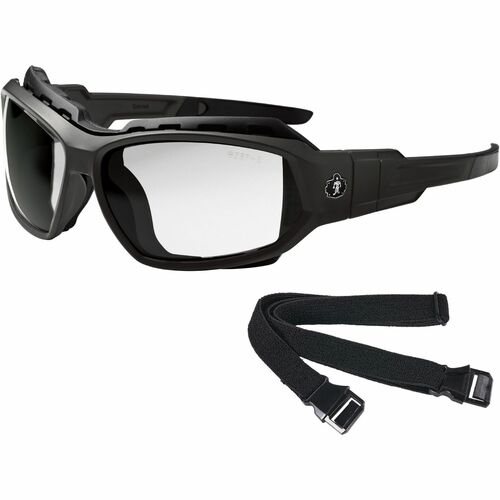 Ergodyne  Safety Spoggles,Anti-Fog,Anti-Scratch,Clear Lens,Black Frame-EGO56005