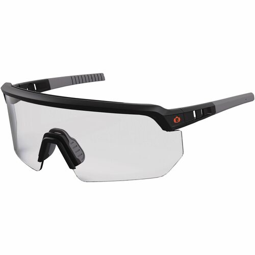 Ergodyne  Safety Glasses,Blade Style,Clear Lens/BK Frame-EGO55001