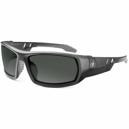 Ergodyne  Safety Glasses,Impact Resistant,Smoke Lens,Black Frame-EGO50435