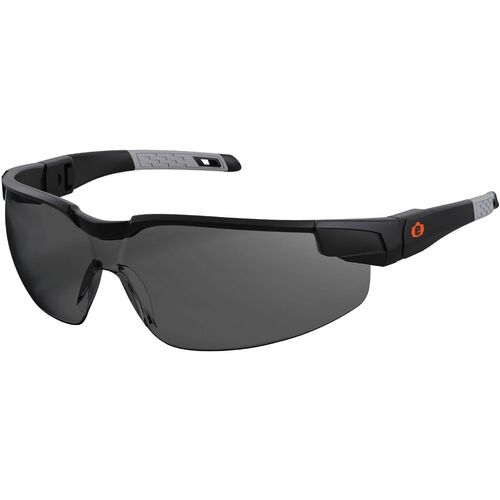 Ergodyne  Glasses,Adjustable Temple,Anti-Fog,Smoke Lens, Black Frame-EGO50063