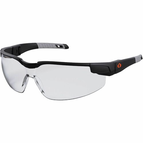 Ergodyne  Glasses,Adjustable,Enhanced Anti-Fog,Clear Lens,Black Frame-EGO50066