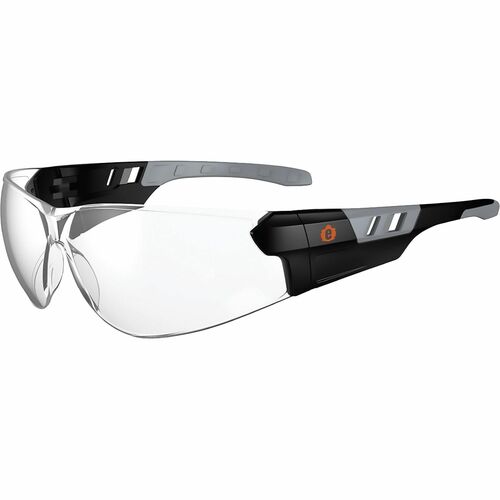 Ergodyne  Safety Glasses,Flex-Fit Temples,Clear Lens,Black Frame-EGO59105