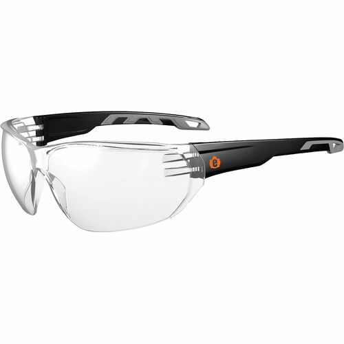 Ergodyne  Safety Glasses,Rimless Design,Clear Lens,Black Frame-EGO59205