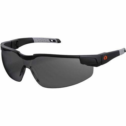 Ergodyne  Glasses,Adjustable Temple,Anti-Fog,Smoke Lens, Black Frame-EGO50067