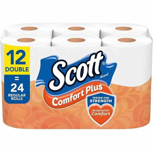 Kimberly-Clark Professional  Toilet Paper,CmfrtPlus,SepticSafe,1Ply,231Sh/Rll,12/PK,4/CT,WE